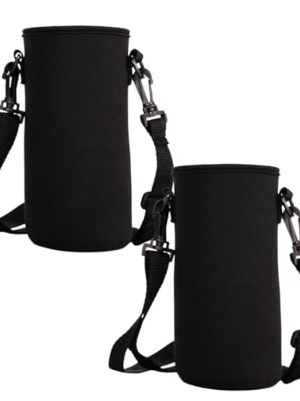 2pcs Neoprene Water Bottle Bag Carrier Adjustable Strap Sling Holder for Hiking